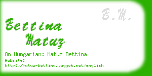bettina matuz business card